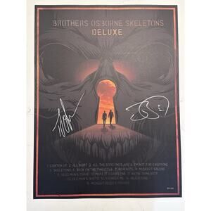 BROTHERS OSBORNE Skeletons Deluxe 18"x24" Poster #159/260 Signed Autographed